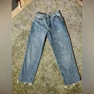 BDG Urban Outfitters Jeans Women’s 26 Light Wash Denim High Rise Raw Hem